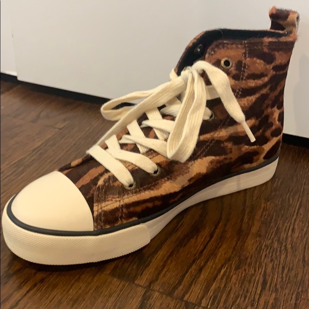 Ralph Lauren Girls Calf Hair High Tops